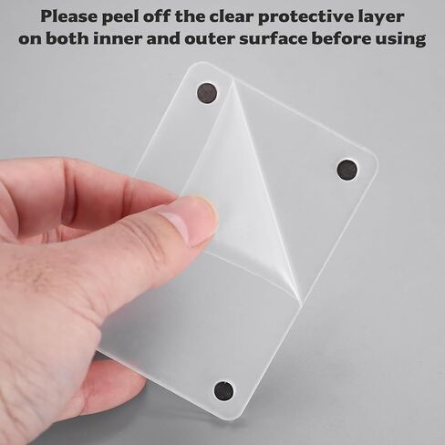 24 Pcs/12Pairs Acrylic Fridge Magnetic Frame,Clear Acrylic Magnetic Picture Frames for Refrigerator,Double Sided Magnet Photo Frames for Fridge,Magnet Picture Frame for Polaroid Fujifilm Instax Mini in Saudi Arabia