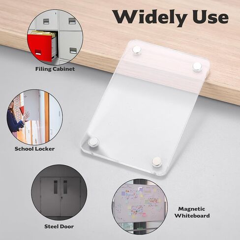 24 Pcs/12Pairs Acrylic Fridge Magnetic Frame,Clear Acrylic Magnetic Picture Frames for Refrigerator,Double Sided Magnet Photo Frames for Fridge,Magnet Picture Frame for Polaroid Fujifilm Instax Mini in Saudi Arabia