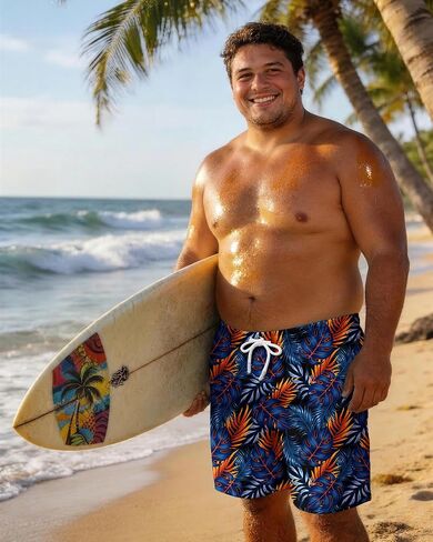 Big and Tall Mens Swim Trunks with Compression Liner 10''Quick Dry Board Shorts Zipper Pocket Bathing Suit (2XL-9XL) in Saudi Arabia