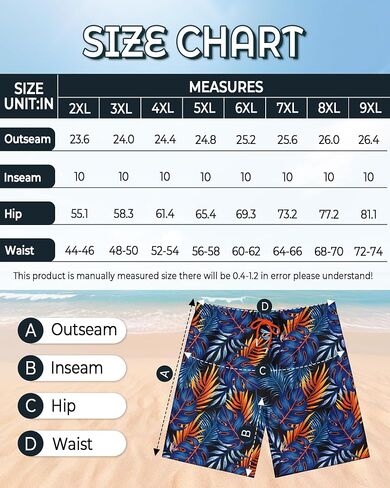 Big and Tall Mens Swim Trunks with Compression Liner 10''Quick Dry Board Shorts Zipper Pocket Bathing Suit (2XL-9XL) in Saudi Arabia