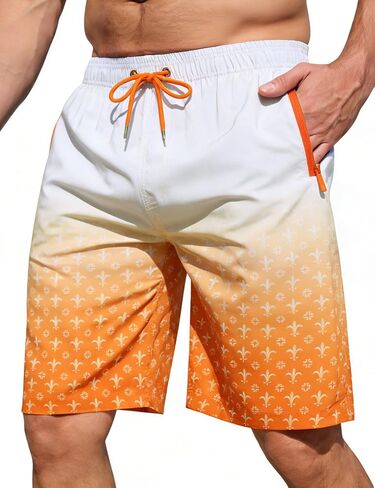 ELETOP Men's Swim Trunks Mesh Lining Bathing Suit Beach Board Shorts with Zipper Pockets in Saudi Arabia
