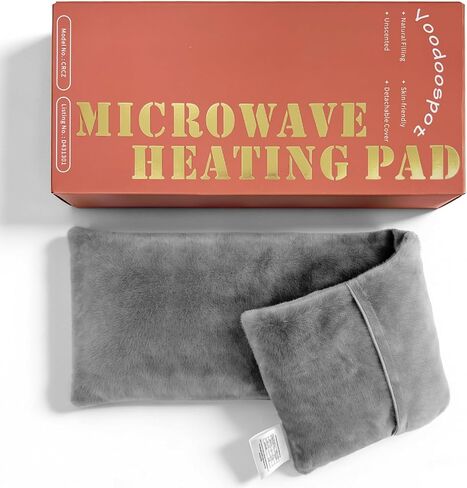 Microwavable Neck Heating Pad with Washable Cover – Unscented Rice Bean Hot Pack for Shoulder, Back, Cramps – Soft Weighted Neck Warmer for Hot/Cold Compress, Sore Muscles & Joints–17.3"×5.3", 1.5 lbs in Kuwait