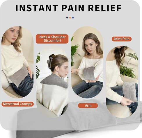 Microwavable Neck Heating Pad with Washable Cover – Unscented Rice Bean Hot Pack for Shoulder, Back, Cramps – Soft Weighted Neck Warmer for Hot/Cold Compress, Sore Muscles & Joints–17.3"×5.3", 1.5 lbs in Kuwait