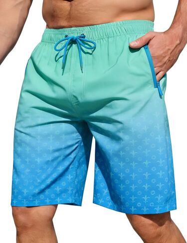 ELETOP Men's Swim Trunks Mesh Lining Bathing Suit Beach Board Shorts with Zipper Pockets in Saudi Arabia