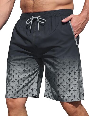 ELETOP Men's Swim Trunks Mesh Lining Bathing Suit Beach Board Shorts with Zipper Pockets in Saudi Arabia
