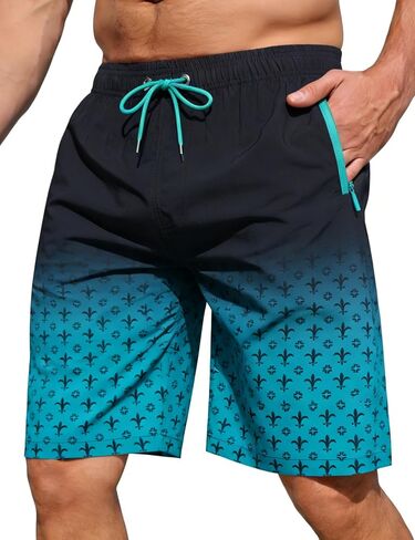 ELETOP Men's Swim Trunks Mesh Lining Bathing Suit Beach Board Shorts with Zipper Pockets in Saudi Arabia