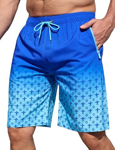 ELETOP Men's Swim Trunks Mesh Lining Bathing Suit Beach Board Shorts with Zipper Pockets in Saudi Arabia