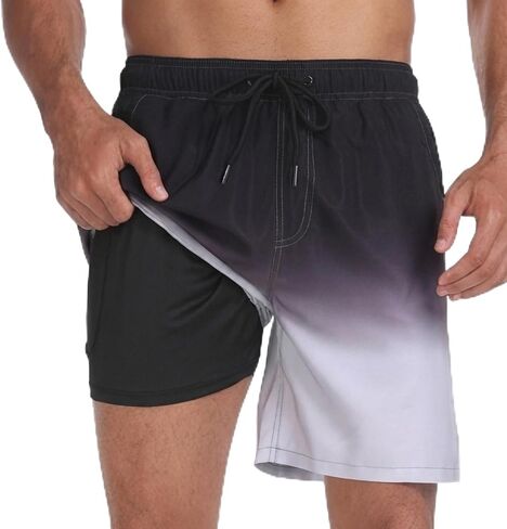 Keevoom Mens Swim Trunks Compression Liner Swimming Shorts Swimwear Quick Dry Swimsuit Bathing Suits Board Shorts in Saudi Arabia