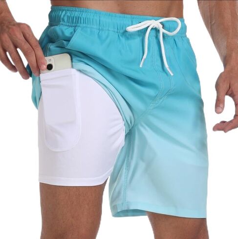 Keevoom Mens Swim Trunks Compression Liner Swimming Shorts Swimwear Quick Dry Swimsuit Bathing Suits Board Shorts in Saudi Arabia