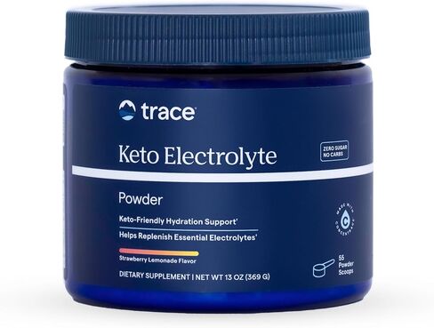 Trace Minerals | Keto Electrolyte Powder Drink Mix | Sugar Free | Promotes Energy and Endurance | Gluten Free, Vegan | 55 Servings (Strawberry Lemonade) in Saudi Arabia