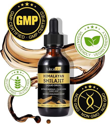 Shilajit Pure Himalayan Organic Resin Drop, Pure Himalayan Shilajit Resin Liquid Gold Supplement, Shilajit Organic Drop Rich in 85+ Trace Minerals, Shilajit for Men & Women (2.02 Fl Oz (Pack of 1)) in Saudi Arabia