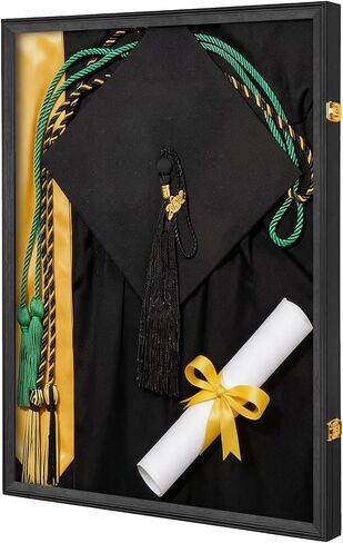 Graduation Memory Display Frame, Large Graduation Shadow Box Frame for Cap Tassel Diploma and Gowns, Wall Display for High School College Keepsakes (23.62x31.50x1.57 in) in Saudi Arabia