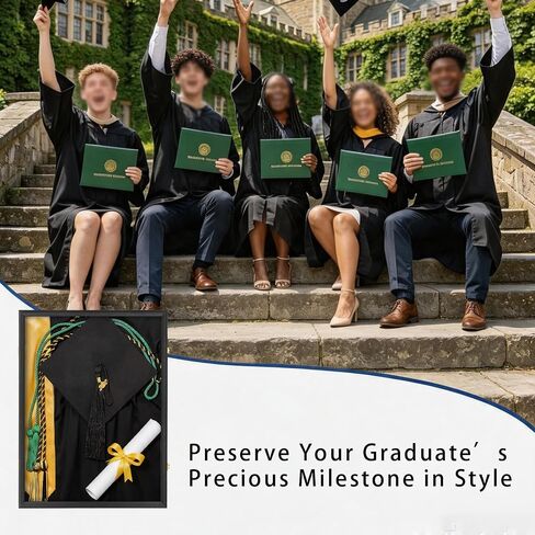 Graduation Memory Display Frame, Large Graduation Shadow Box Frame for Cap Tassel Diploma and Gowns, Wall Display for High School College Keepsakes (23.62x31.50x1.57 in) in Saudi Arabia