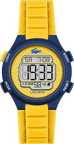 Lacoste LC33 Kids and Teens Digital Watch - 34mm Case, Digital Display with Day/Date, Alarm, Stopwatch, Countdown Timer and Backlight, Fun and Modern Design in Kuwait