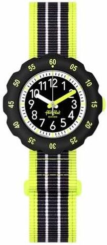 Flik Flak Boy Kids Watch Casual Black Bio-sourced Quartz Waterproof Loop in NEON in Kuwait