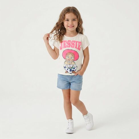 Disney Toy Story Jessie Girls Short Sleeve T-Shirt for Big Kids in Saudi Arabia