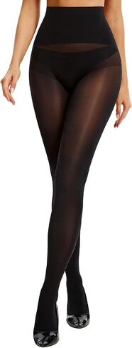 HOTBOSS Unbelievable Durability Tights, Seamless Rip Resistant Pantyhose, 40D Semi Sheer Control Top Tights for Women in Saudi Arabia