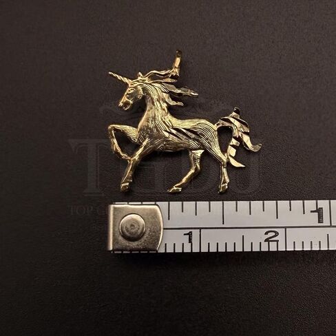 TGDJ 14K Solid Yellow Gold Unicorn Pendant for Men & Women – Symbol of Magic, Strength & Purity | Lightweight Luxury Fine Jewelry in Kuwait