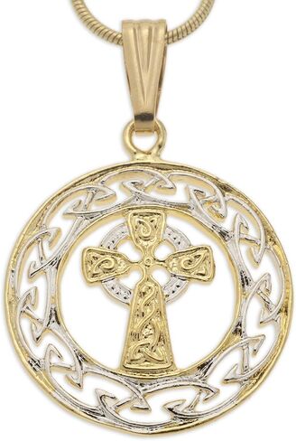 The Difference World Coin Jewelry Celtic Cross Pendant and Necklace, Hand Cut Celtic Cross Medallion, 1" in Diameter, (# 906) in Kuwait