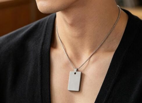 Pure Titanium Blank Pendant Tag Engraving Plate for DIY Jewelry & EDC, Minimalist Rectangle with Hole Handheld Fidget in Saudi Arabia