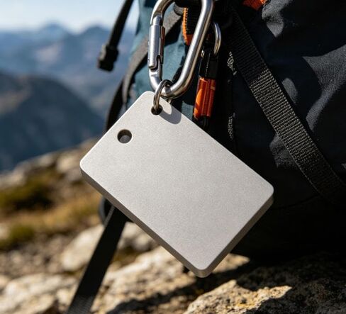 Pure Titanium Blank Pendant Tag Engraving Plate for DIY Jewelry & EDC, Minimalist Rectangle with Hole Handheld Fidget in Saudi Arabia
