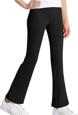 Flare Leggings for Girls School Uniform Workout Tights Yoga Dance Bootcut Pants Bell Bottoms Casual Kids Clothes in Kuwait