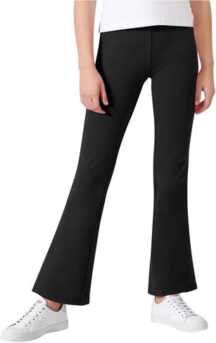 Flare Leggings for Girls School Uniform Workout Tights Yoga Dance Bootcut Pants Bell Bottoms Casual Kids Clothes in Kuwait