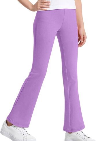 Flare Leggings for Girls School Uniform Workout Tights Yoga Dance Bootcut Pants Bell Bottoms Casual Kids Clothes in Kuwait