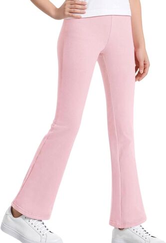 Flare Leggings for Girls School Uniform Workout Tights Yoga Dance Bootcut Pants Bell Bottoms Casual Kids Clothes in Kuwait