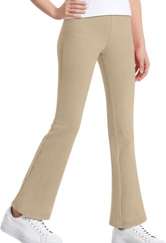 Flare Leggings for Girls School Uniform Workout Tights Yoga Dance Bootcut Pants Bell Bottoms Casual Kids Clothes in Kuwait
