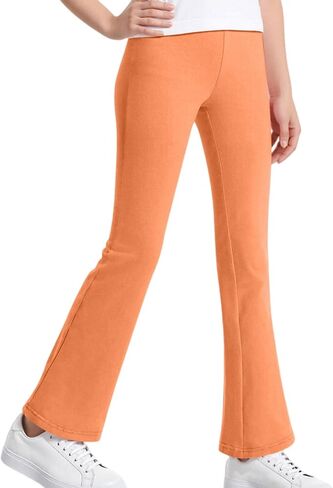 Flare Leggings for Girls School Uniform Workout Tights Yoga Dance Bootcut Pants Bell Bottoms Casual Kids Clothes in Kuwait