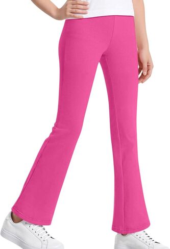 Flare Leggings for Girls School Uniform Workout Tights Yoga Dance Bootcut Pants Bell Bottoms Casual Kids Clothes in Kuwait
