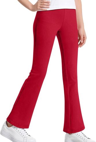 Flare Leggings for Girls School Uniform Workout Tights Yoga Dance Bootcut Pants Bell Bottoms Casual Kids Clothes in Kuwait