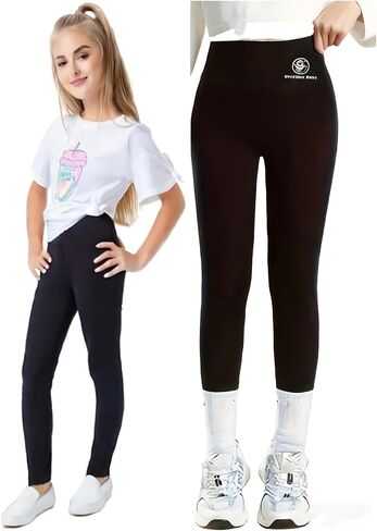 Girls Skinny Shark Pants Tights for High Waist Stretch Slim Yoga Trousers Lightweight Sport Dance Leggings 4-14Y Summer in Saudi Arabia