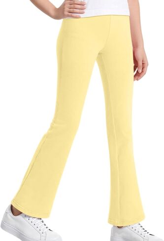 Flare Leggings for Girls School Uniform Workout Tights Yoga Dance Bootcut Pants Bell Bottoms Casual Kids Clothes in Kuwait