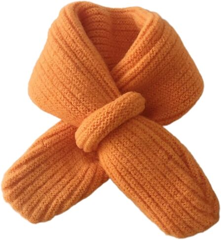 Knitted Toddler Winter Scarf Solid Color Warm Neck Wrap for Boys and Girls in Kuwait