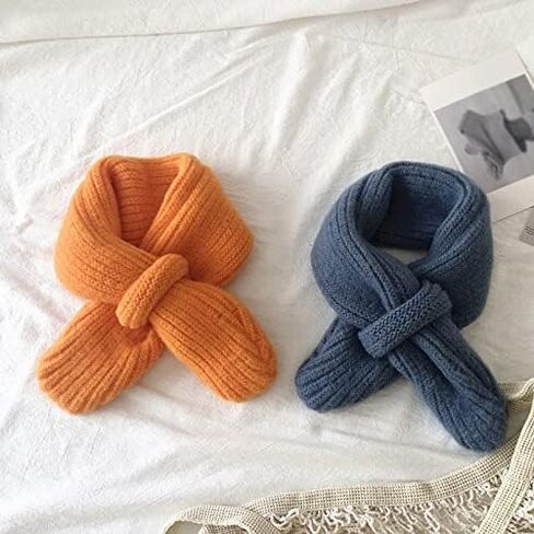 Knitted Toddler Winter Scarf Solid Color Warm Neck Wrap for Boys and Girls in Kuwait