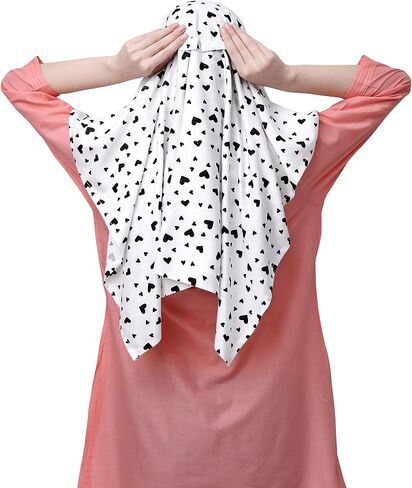 7 seasons Cotton Scarf Cum Mask Universal Size Usable for vehicle Driver for sunlight UV protection White Printed Design in Kuwait