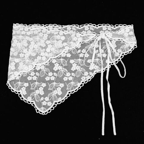 Girls Lace Bandana Balletcore Headscarf Embroidered Bandana Hair Scarf Headwear Turban Balletcore Photo Props Lace Triangle Scarf in Kuwait