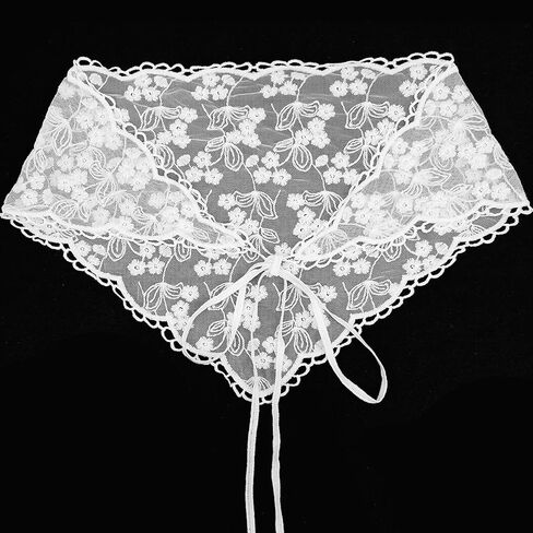 Girls Lace Bandana Balletcore Headscarf Embroidered Bandana Hair Scarf Headwear Turban Balletcore Photo Props Lace Triangle Scarf in Kuwait