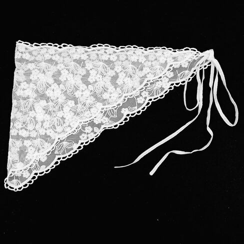 Girls Lace Bandana Balletcore Headscarf Embroidered Bandana Hair Scarf Headwear Turban Balletcore Photo Props Lace Triangle Scarf in Kuwait