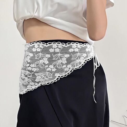 Girls Lace Bandana Balletcore Headscarf Embroidered Bandana Hair Scarf Headwear Turban Balletcore Photo Props Lace Triangle Scarf in Kuwait