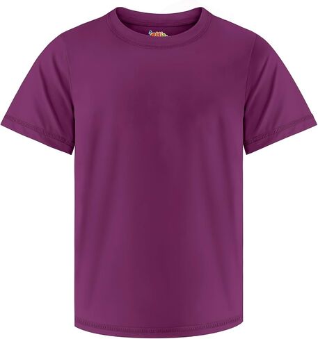 Boys Rash Guard Swim Shirt UPF 50+ Short Sleeve Athletic Shirts Quick Dry Fit Sun Shirt Neon Tees for Kids Girls Youth 2-16Y in Kuwait