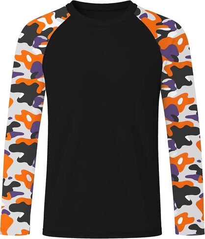 Roadbox Boys' Rash Guard Long Sleeve, UPF 50+ Kids Toddler Swim Shirt, UV Sun Protection Youth Water Shirts for Beach Surf in Kuwait