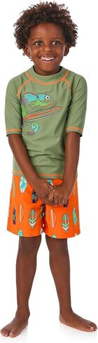 Saint Eve Kids 2 Piece Swim Suit Short & Trunks Set with UPF 50+ Protection - Rash Guard Swimsuit Top & Shorts Sets for Boys in Saudi Arabia