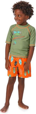 Saint Eve Kids 2 Piece Swim Suit Short & Trunks Set with UPF 50+ Protection - Rash Guard Swimsuit Top & Shorts Sets for Boys in Saudi Arabia