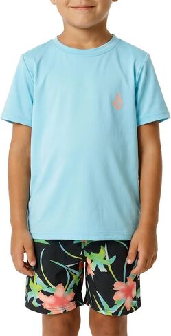 Volcom Boys' Short Sleeve Rashguard Sun Shirt UPF 50+ Sun Protection Swim Top- Little Boys in Kuwait