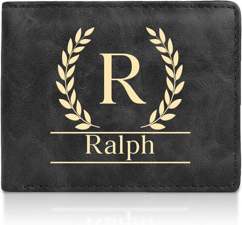 Sparklove Personalized Wallet for Men Gifts, Father Day Gifts, RFID Blocking, Birthday Gifts for Men, Customized Wallet for Chrismas Dad Son Husband Boyfriend Wedding Anniversary Graduate Gifts Box in Saudi Arabia