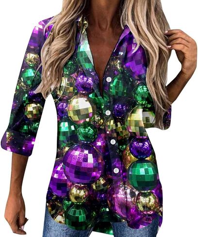 Mardi Gras Sweatshirt Attire Gold Hoodie Plus Size Tops Top Apparel Shirts T-Shirt for Women Womens Dresses Outfits in Saudi Arabia
