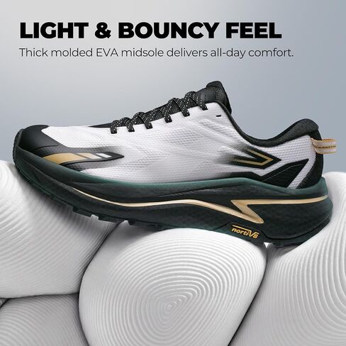 NORTIV 8 Men's Wide Toe Box Trail Running Shoes Cushion Barefoot Walking Athletic Tennis Workout Gym Cross Training Shoe Fashion Sneakers in Kuwait